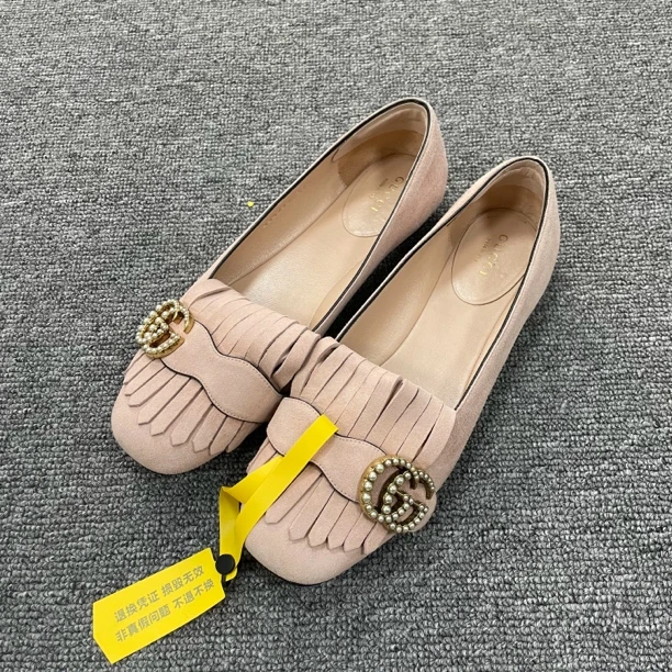 GUCCI/古驰 复古流苏复古平底鞋 37.5码/2769
