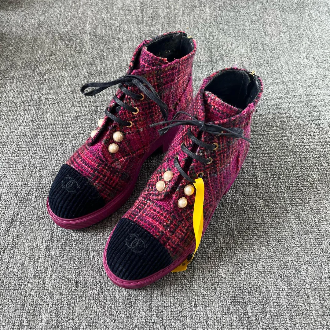 Chanel/香奈儿 皮革运动 高帮时尚板鞋 39码/2455