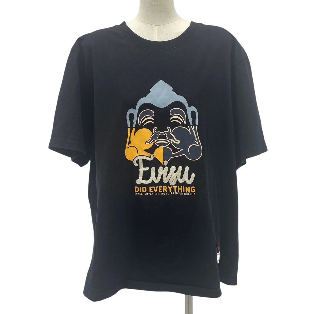 Evisu/福神 拼贴佛头印花t恤 XXL码/2936