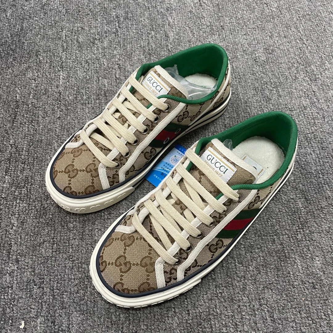 95新 GUCCI/古驰 Tennis 1977 系带低帮时尚板鞋 35码/5051