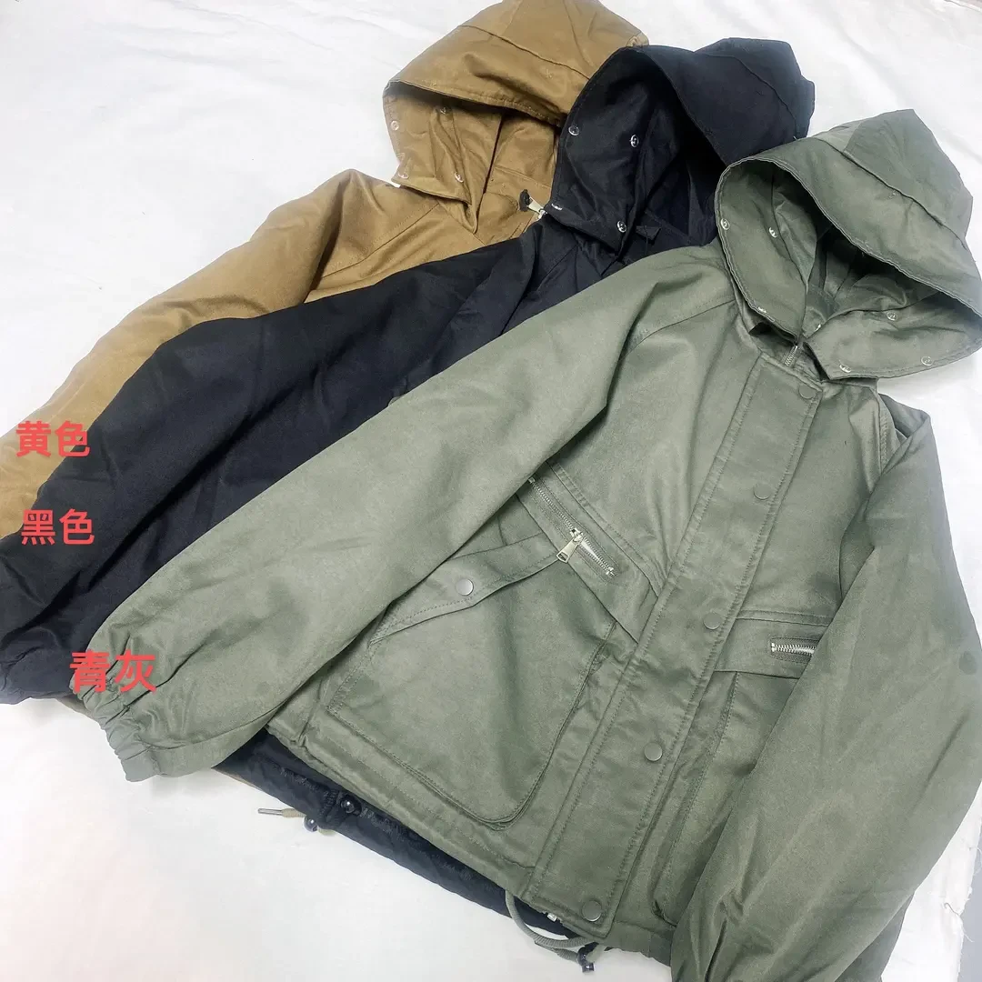 秋冬时尚连帽保暖派克服-果梓535（配毛领）