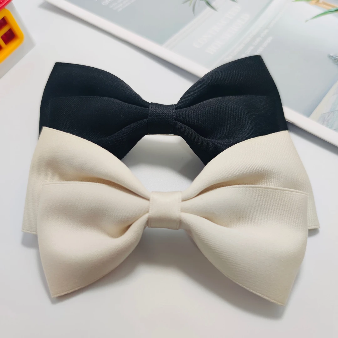 蝴蝶结发夹缎面布艺顶夹日韩发卡发饰简约气质百搭弹簧夹新娘头饰