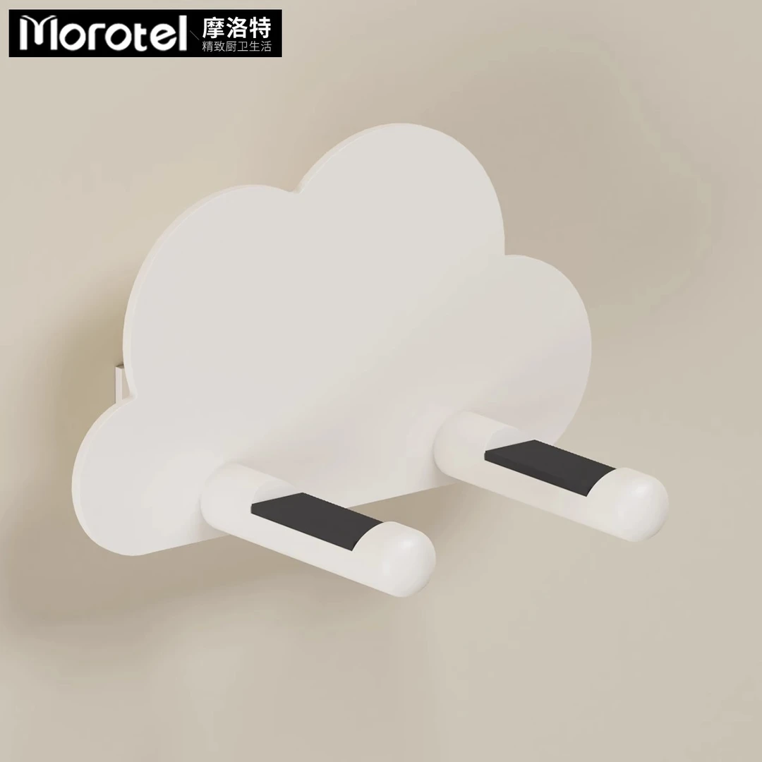 Morotel/摩洛特卫生间风筒架奶油白吹风机置物架浴室戴森吹风机架