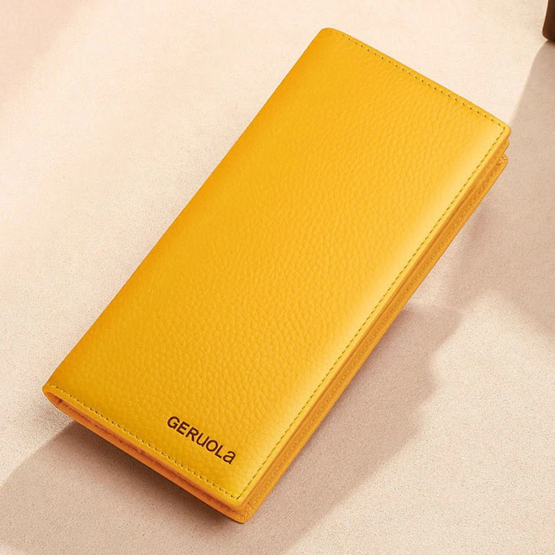 头层牛皮钱包女士长款2025新款简约软皮钱夹竖款薄款一体卡包手拿