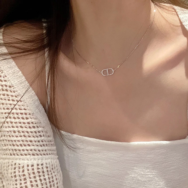 坠链均925银 猪鼻子项链女纯银小众设计锁骨链送闺蜜女友生日礼物