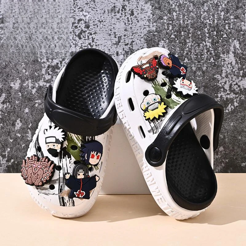 儿童洞洞鞋男童拖鞋火影新款小孩居家包头凉拖鞋男孩防滑室内夏季