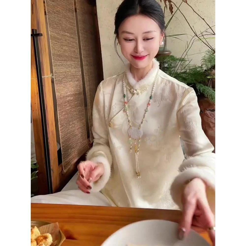 新中式女装国风复古独特漂亮高级感内搭打底上衣女款2026新款冬季