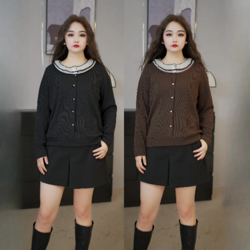 伊自尚 【万物温柔】大码女装设计师气质显瘦遮肉减龄上衣13741