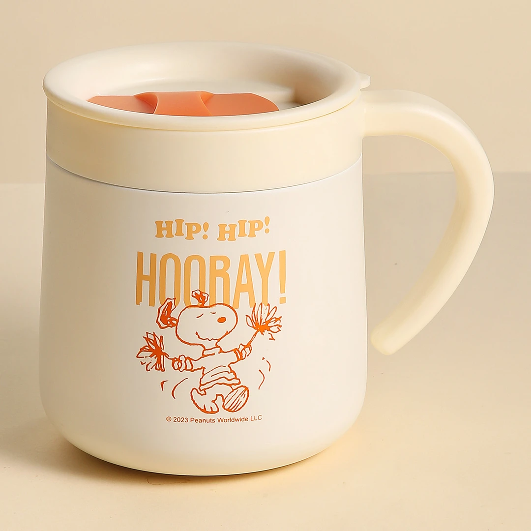 Snoopy/史努比简约可爱学生办公家用便携带盖咖啡随行家用保温杯