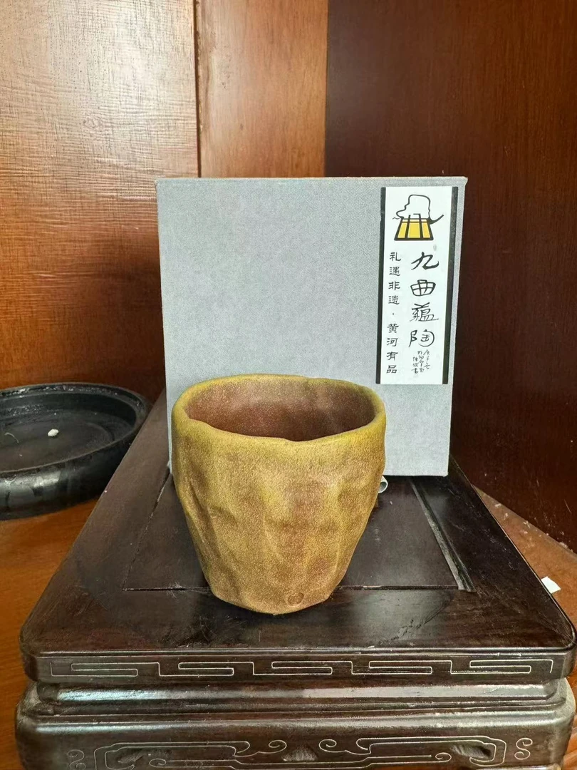 黄河泥陶手捏主人杯