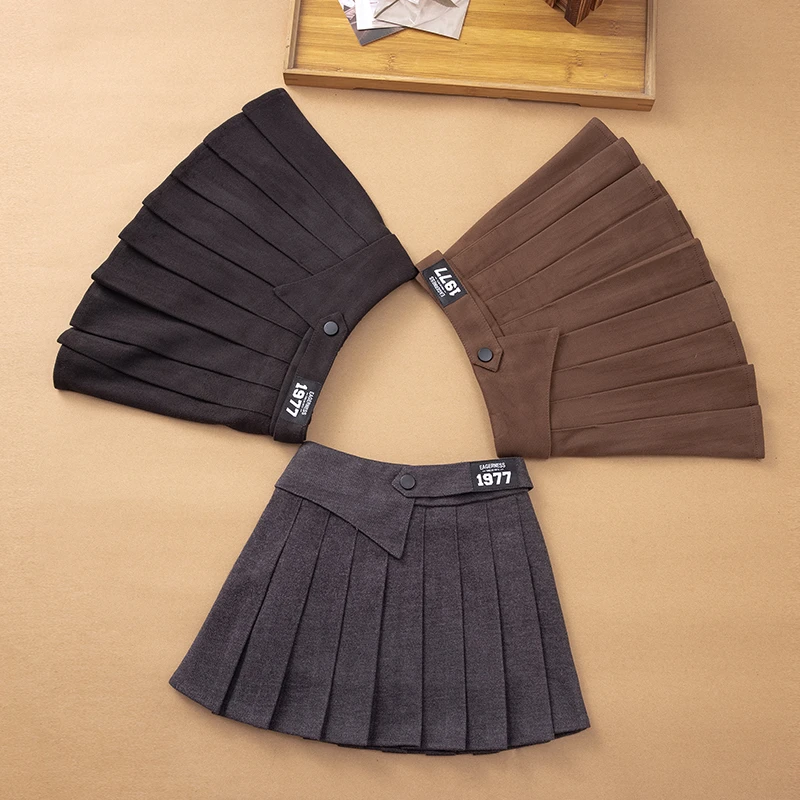 女童半身裙百褶裙秋冬2025新款儿童洋气春秋百搭短裙女孩裙子冬季