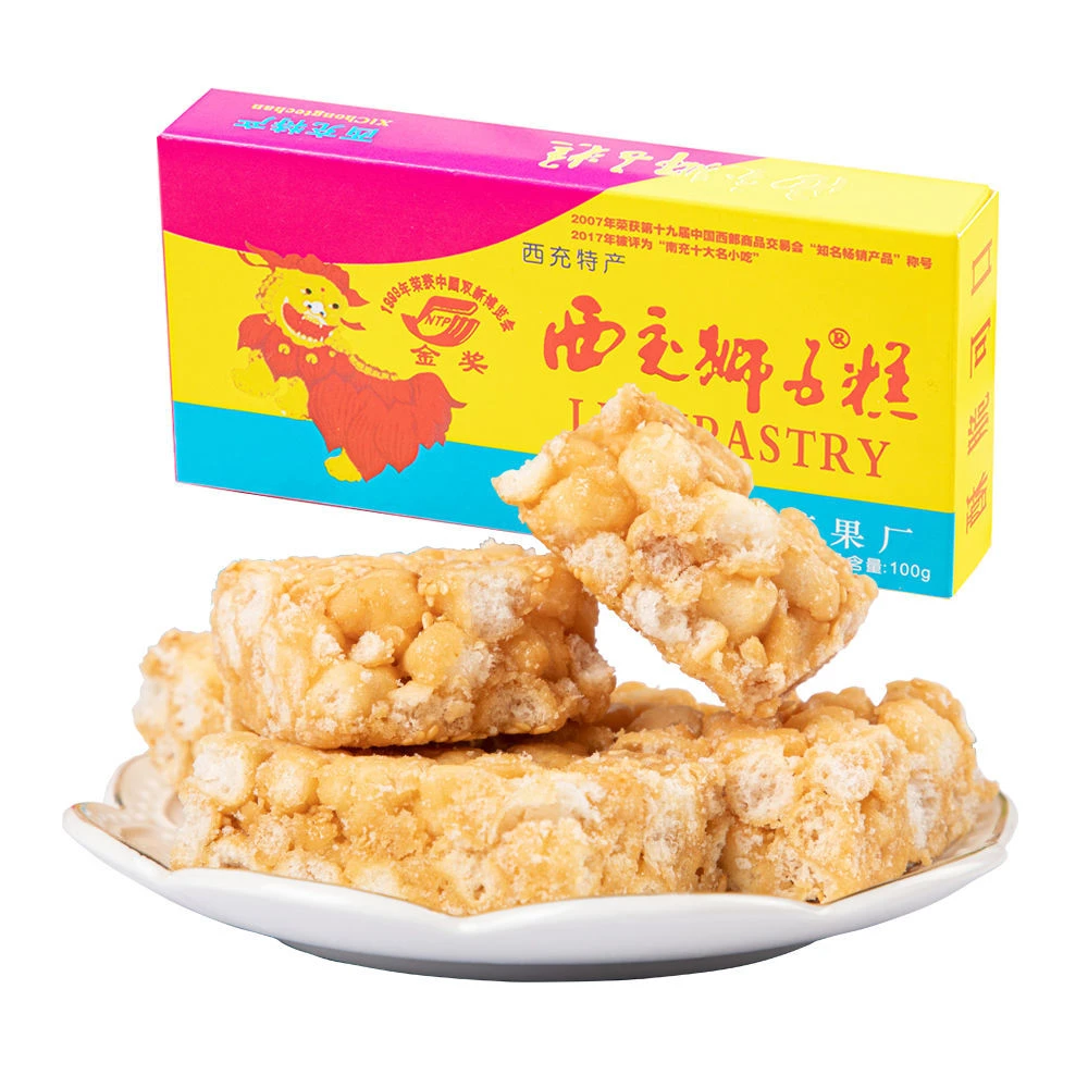 四川西充传统老式沙琪玛  西充狮子糕点零食小吃香糯酥脆100克/盒