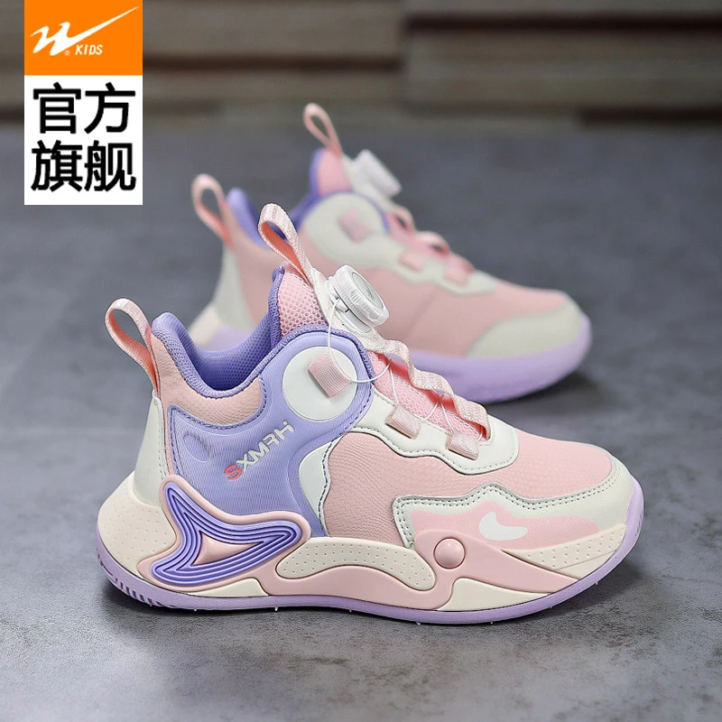 双星童鞋女孩6-12岁秋冬加绒保暖二棉中大童百搭时尚高帮运动潮鞋