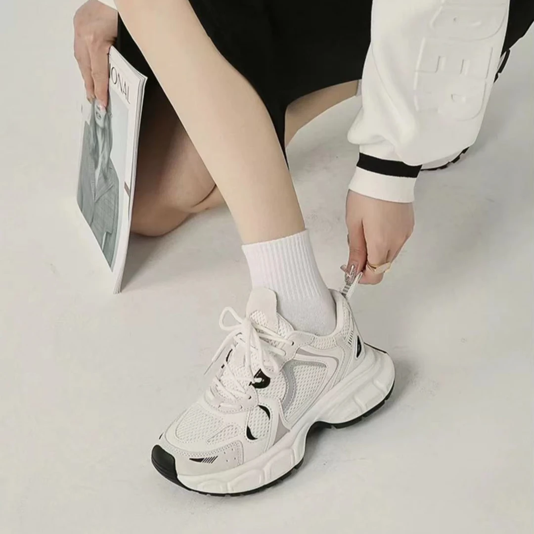 【万达撤柜】学生运动鞋网红时尚百搭透气老爹鞋女韩版厚底休闲鞋女
