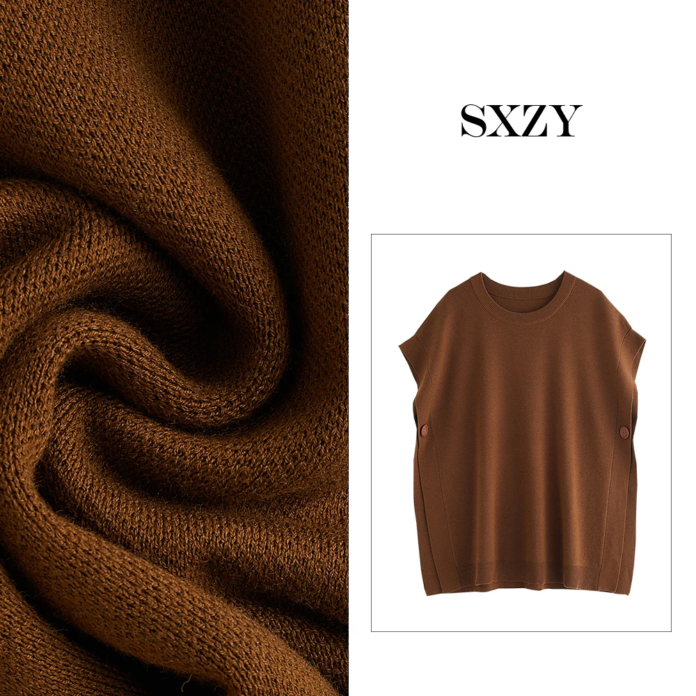 ‘SXZY’【伯觉】阿拉善100羊毛 马甲百搭H23922