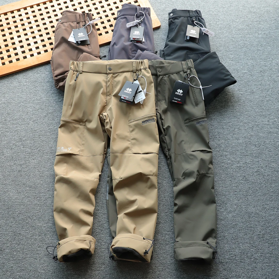 美单 加绒加厚 防风防水户外冲锋裤机能裤加绒休闲裤 852