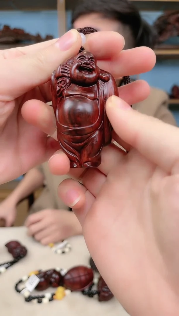 【闪购商品】雕刻木材弥勒手把