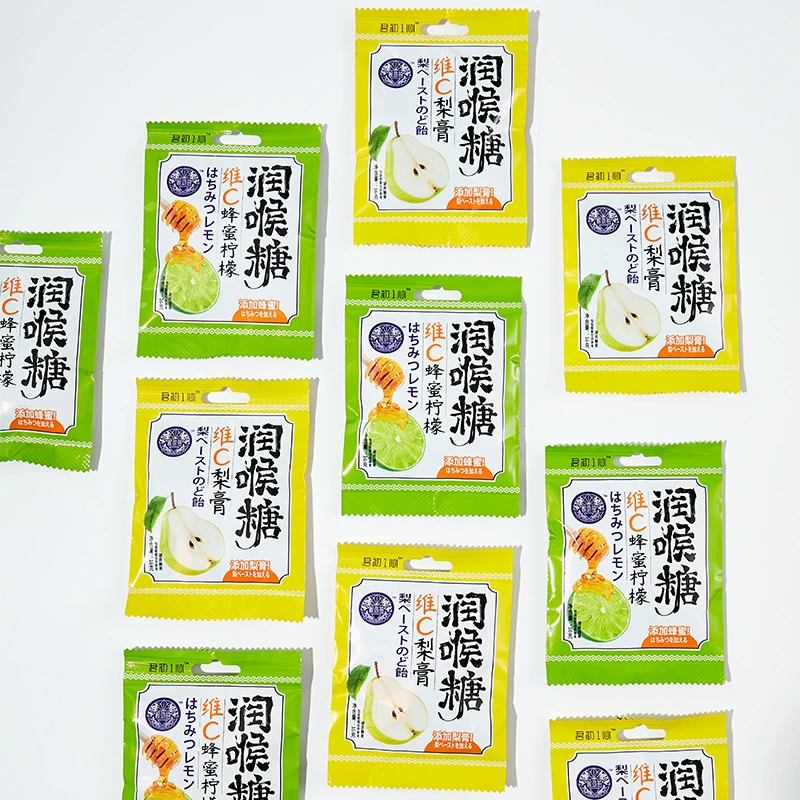 君初一心 维C梨膏润喉糖16g蜂蜜柠檬糖清凉润喉休闲零食硬质糖果