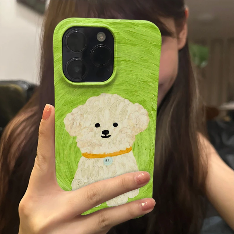 新款乖乖狗苹果15promax小众手机壳iPhone14高级菲林13治愈系12