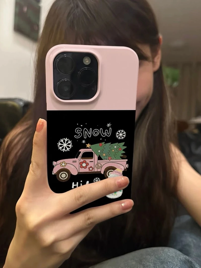 新款搬运圣诞苹果15promax小众手机壳iPhone14高级菲林13治愈系12