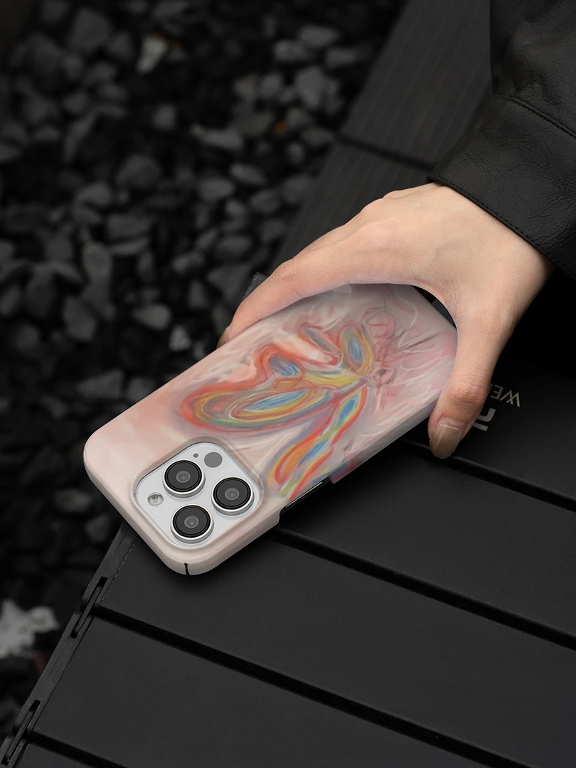 画笔蝴蝶苹果15promax小众手机壳iPhone14复古菲林13高级感12安卓