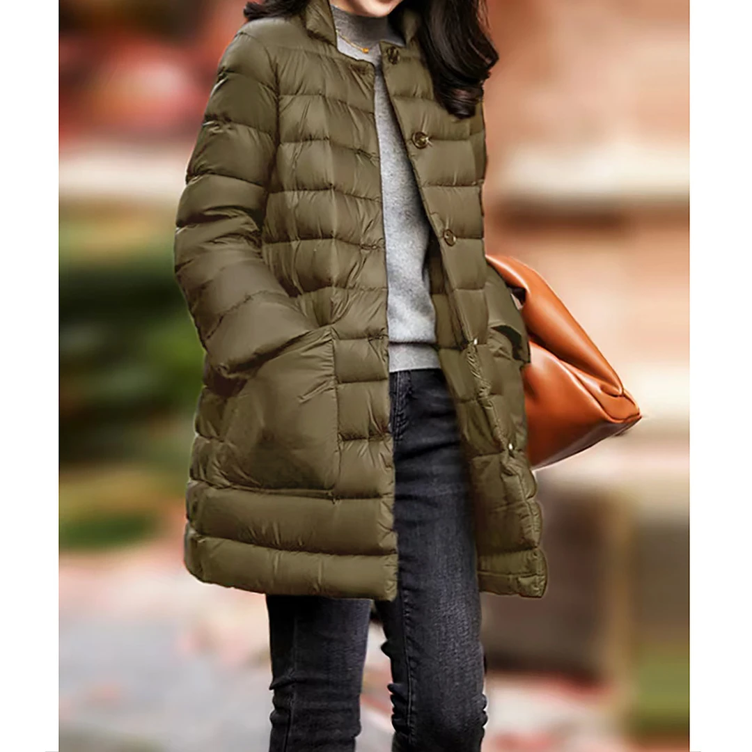 打破羽绒服的臃肿95白鹅绒轻薄鹅绒服日系女款冬季红色羽绒服女装