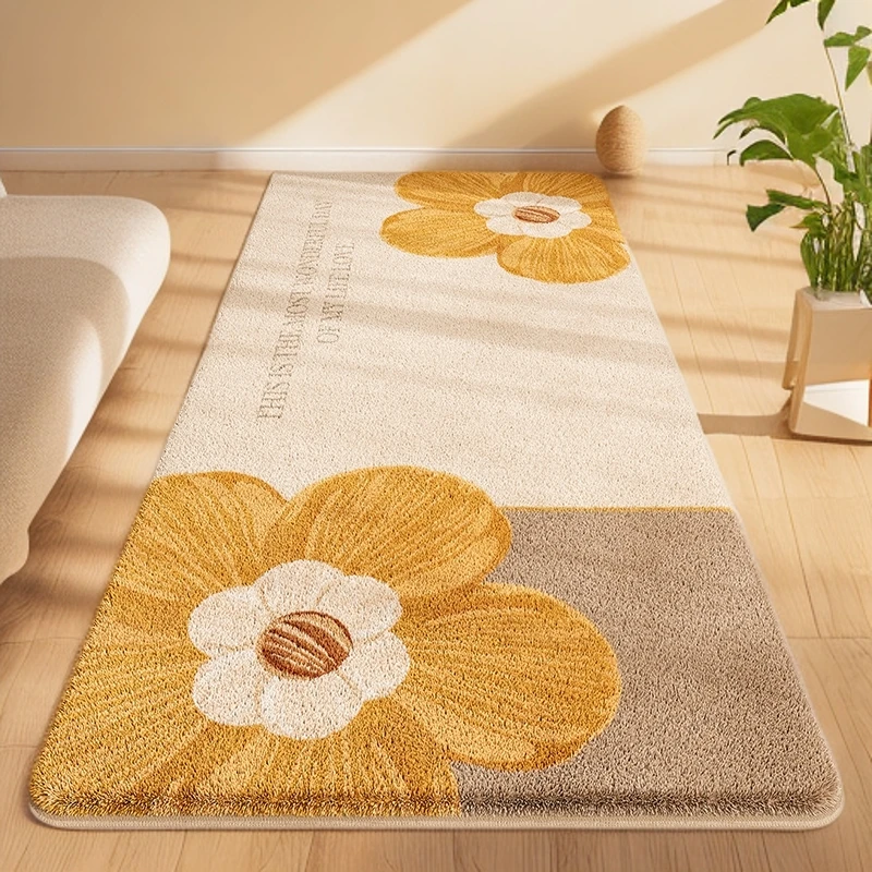 高级感主卧房间地板床家用下床前垫子可睡可坐铺垫卧室床边毯地垫