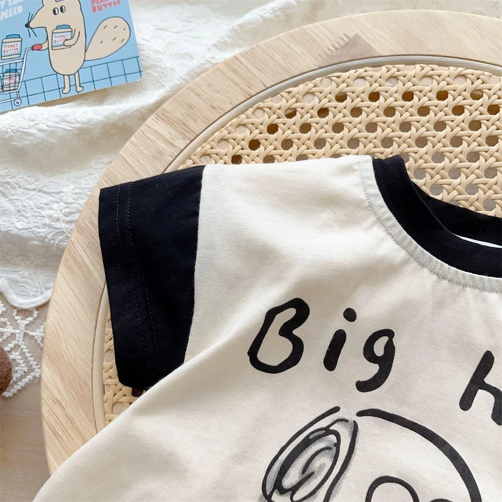 （现货）夏款纯棉衣服夏连体衣韩版短袖卡通宝宝可爱超萌包屁衣条纹