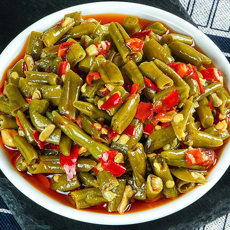时鲜联萌香脆豆角下饭菜酸豆角脆豆角开胃菜香辣豇豆即食280g/罐