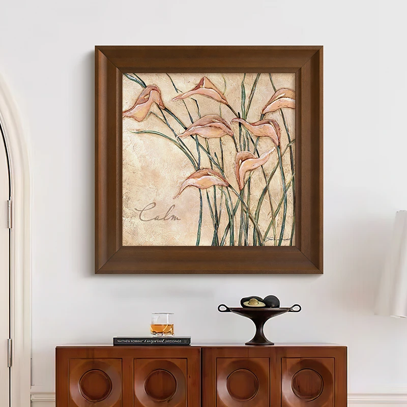 马蹄莲》法式现代复古客厅装饰画高级感美式玄关卧室餐厅矮柜挂画