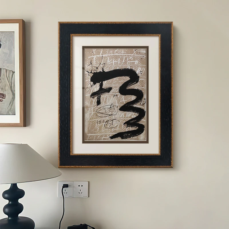 毕加索复古抽象艺术挂画法式小众客厅装饰画高级感美式中古风壁画