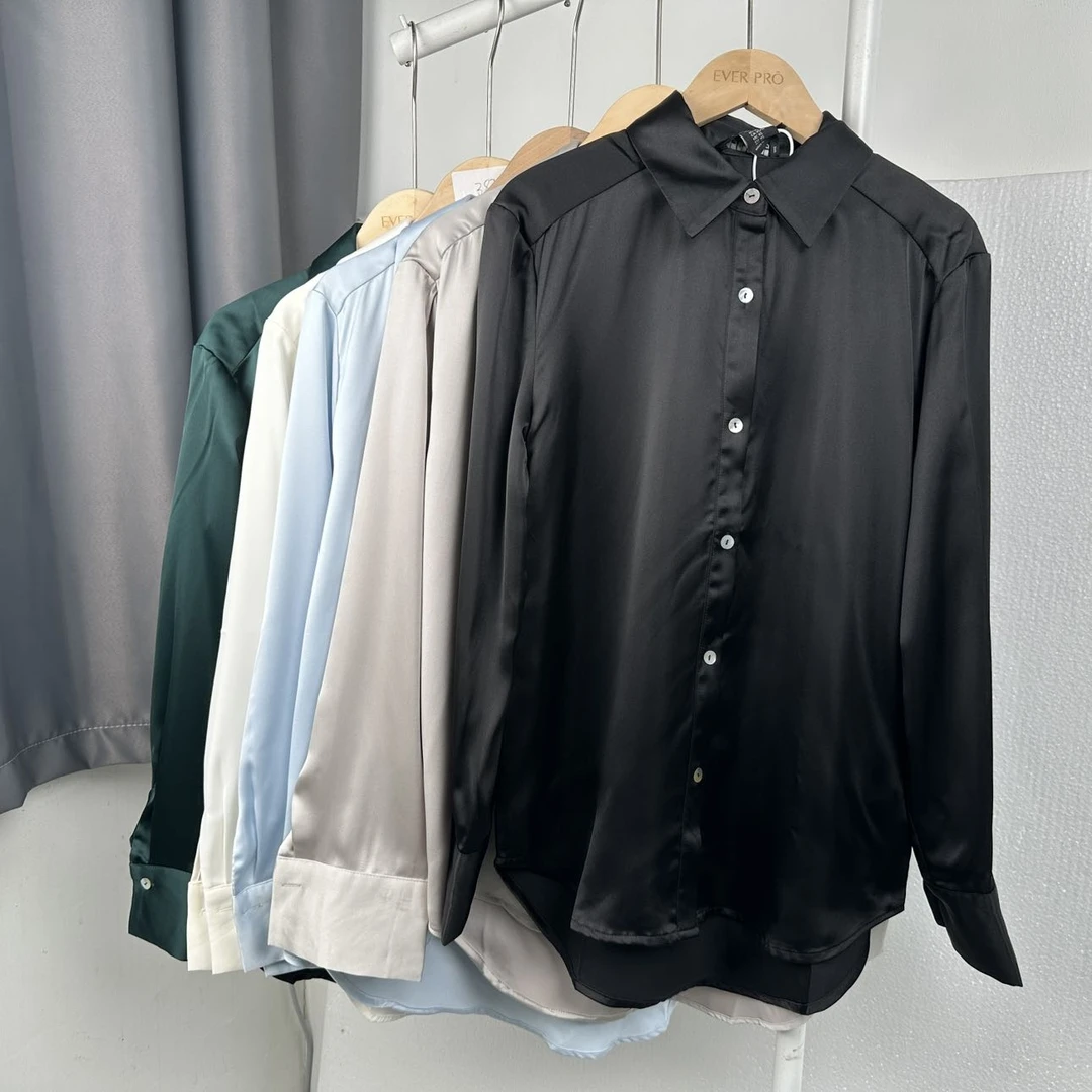 2005轻奢气质春季衬衫衬衣休闲时尚夏季潮流百搭薄款女士简约翻领