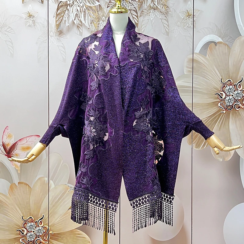 高贵刺绣花旗袍披肩外套妈妈装喜婆婆结婚礼服外搭平时可穿女春秋