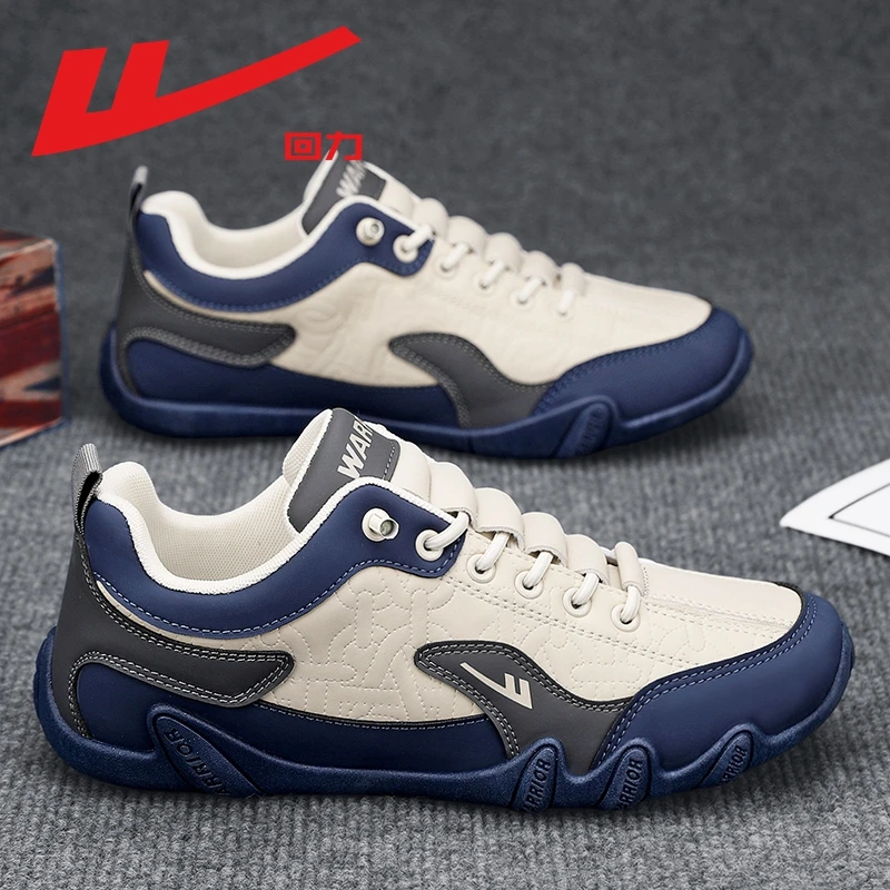 回力男鞋夏季休闲皮鞋软底轻便运动鞋懒人一脚蹬上班开车防水防滑