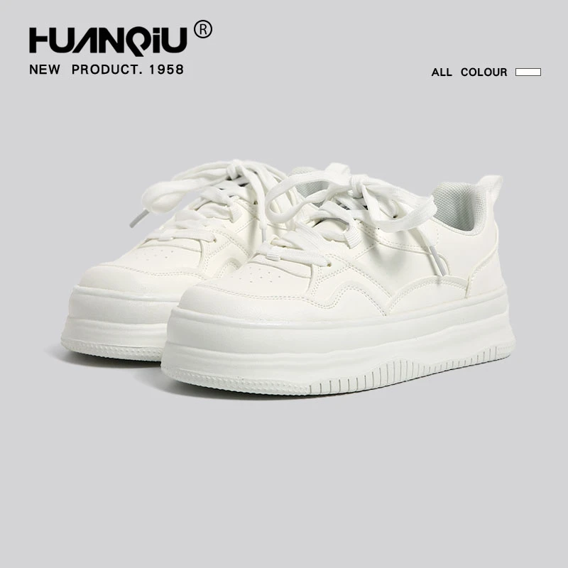 环球厚底小白鞋女2023秋冬新款鞋子女休闲百搭休闲运动板鞋松糕鞋