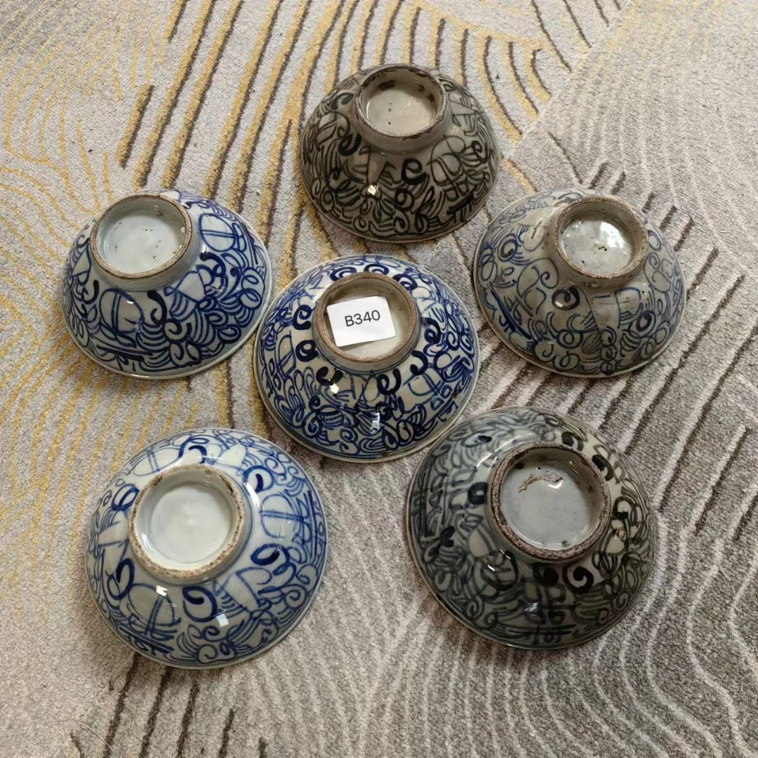 B340清代陶瓷青花喜字碗【其一】