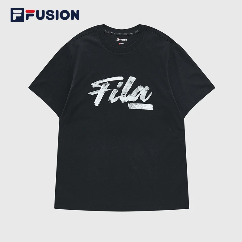 FILA FUSION斐乐男子短袖T恤23夏季宽松休闲字母印花T11M326105F