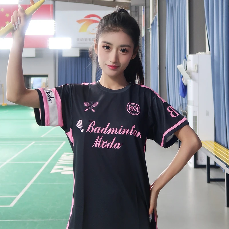 BM时创魔羽黑粉甜酷学生风潮流显瘦健身休闲时尚吸湿排汗速干T恤