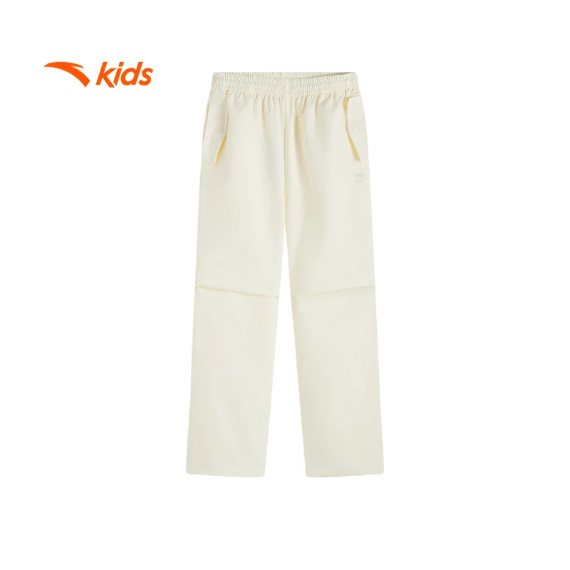 【年终大促】安踏儿童年女大童运动梭织长裤休闲裤直筒