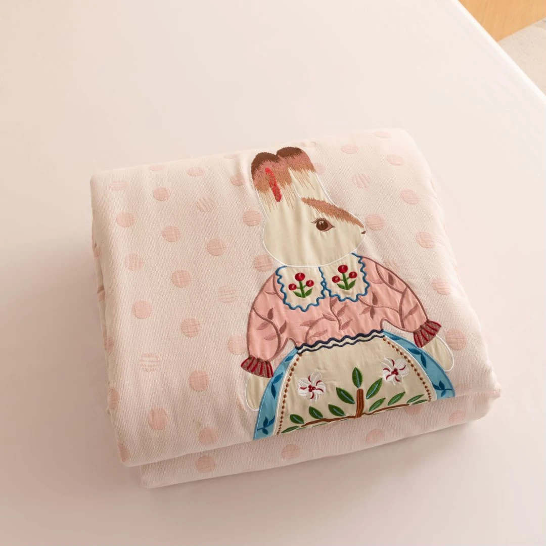 上新浮力-贝拉系列 Bella 全棉卡通风贴布绣-纱布四季被