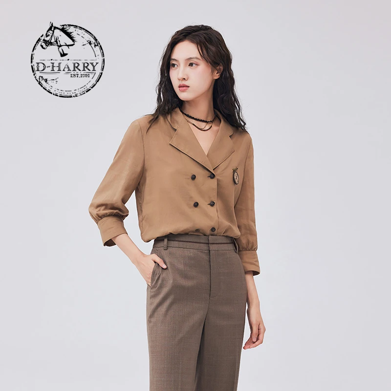 D-HARRY/迪哈利早秋新款气质时尚休闲女士衬衫DH233D96321D