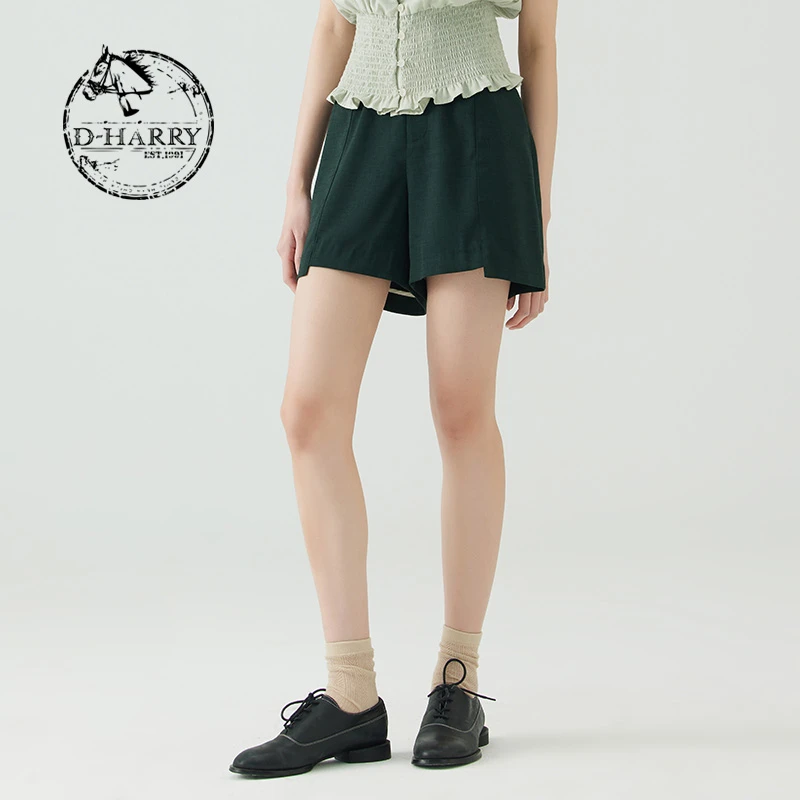 D-HARRY/迪哈利气质夏高腰休闲薄款百搭中性风短裤DH232L96175D