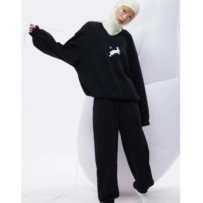 【米儿精选】UPON PRO时尚休闲黑色宽松运动卫衣U1CX31231