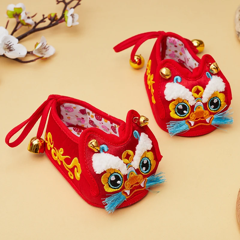 婴儿虎头鞋龙头鞋春季单鞋学步鞋四季软底男女宝宝绣花鞋HTX090