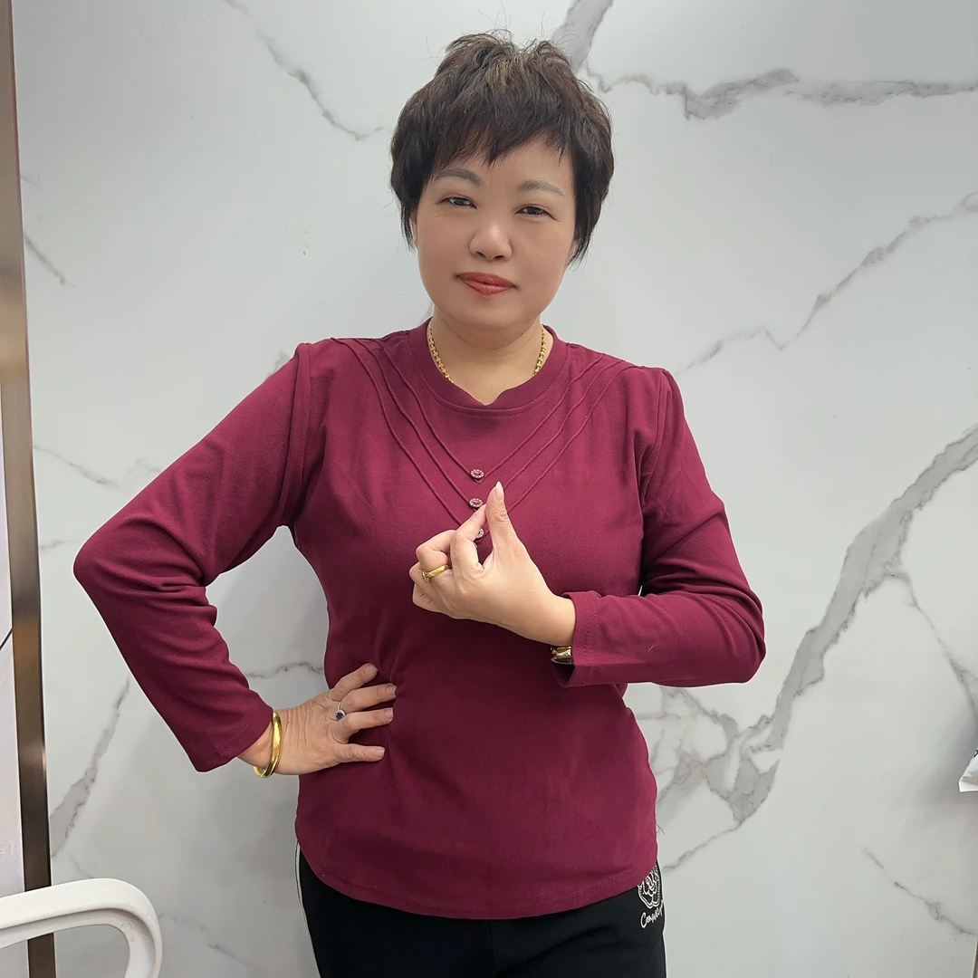 秋季新款纯紫色百搭薄绒修身长袖打底衫885