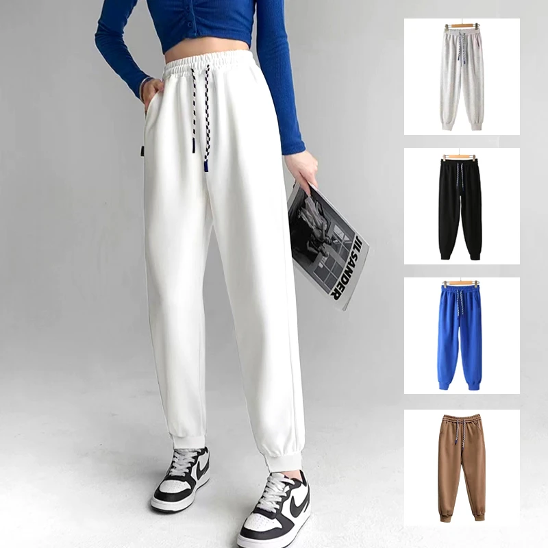 西盟罗盾2023春季新款女士23106彩绳休闲裤百搭束脚裤春秋TY