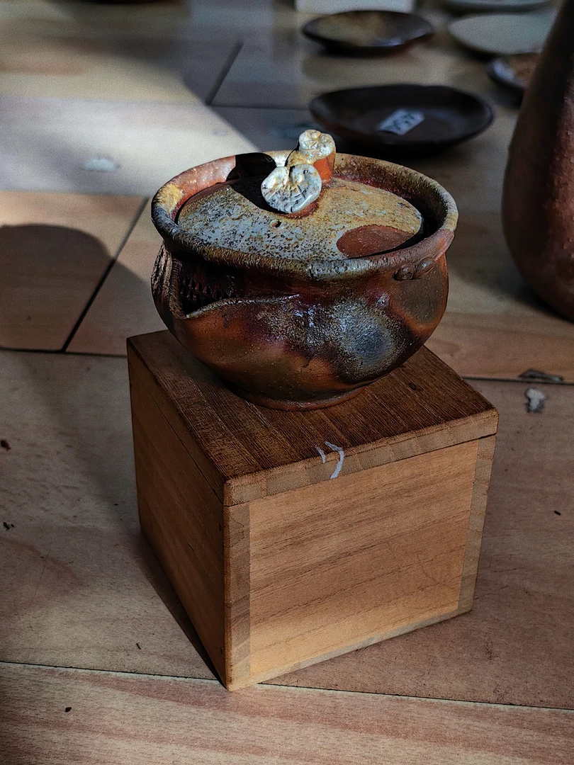 二代小西陶古柴烧茶具粗陶备前烧