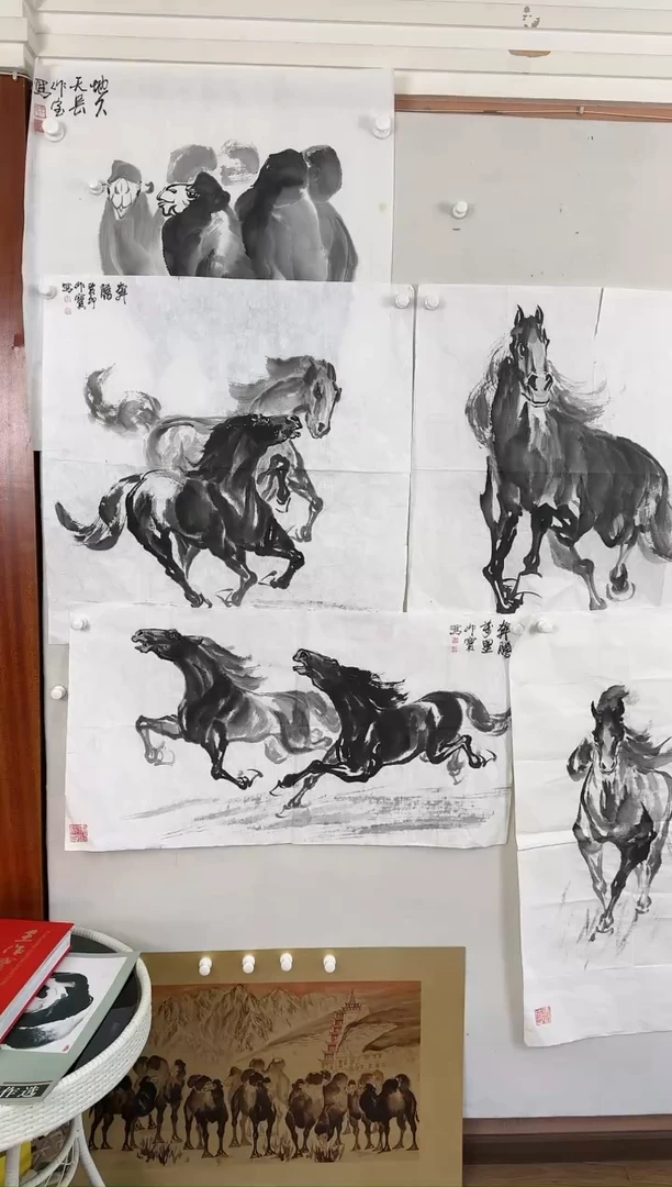 【闪购商品】绘画三尺骏马一幅