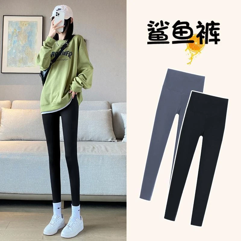秋冬鲨鱼裤女外穿芭比裤加绒提臀收腹裤春秋新款网红爆款瑜伽裤
