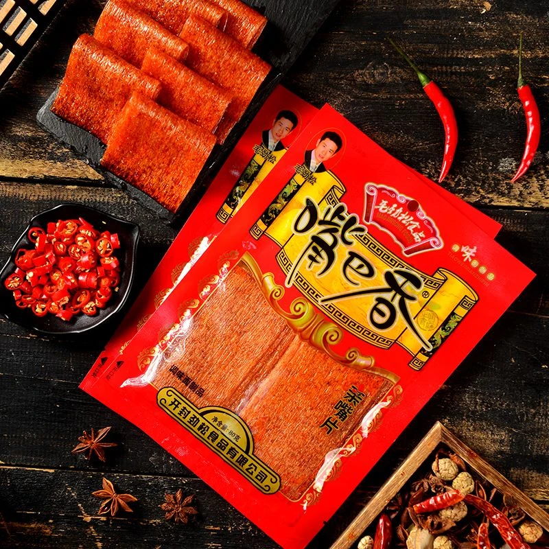 嘴巴香亲嘴片大辣片麻辣素食面筋休闲零食大辣条解馋追剧零食